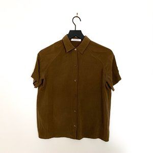 Brown Everlane Silk Blouse